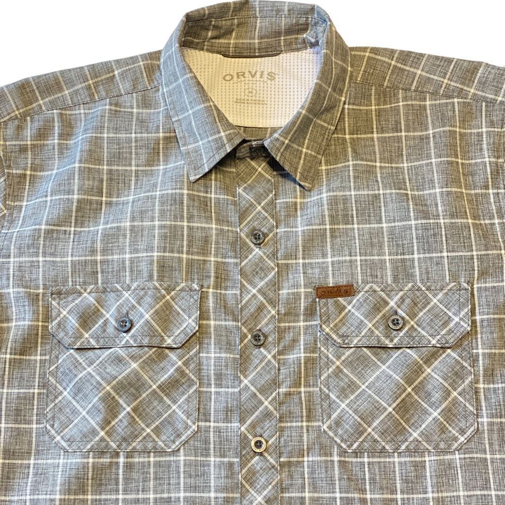 Orvis Classic Collection Plaid Tech Button-Up Short Sleeve Shirt - Picture 7 of 11